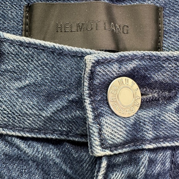 HELMUT LANG Indigo Blue Zip Leg Wide Leg Jeans Size 25 NWT M05DW204 MSRP $365 - Picture 3 of 8